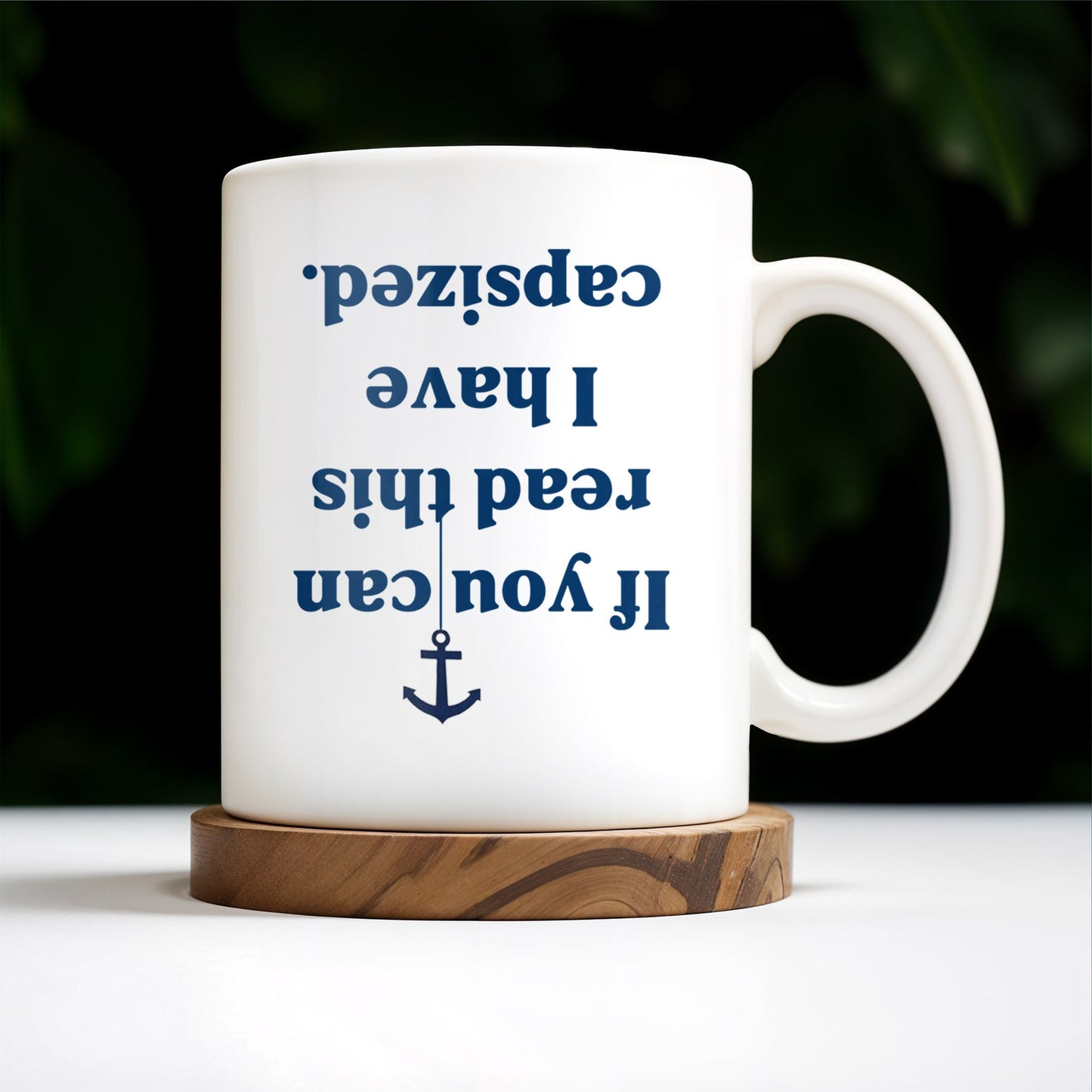 Coffee Compass Series With Anchor Design - Personalized Custom Coffee Mug - BST139_MG