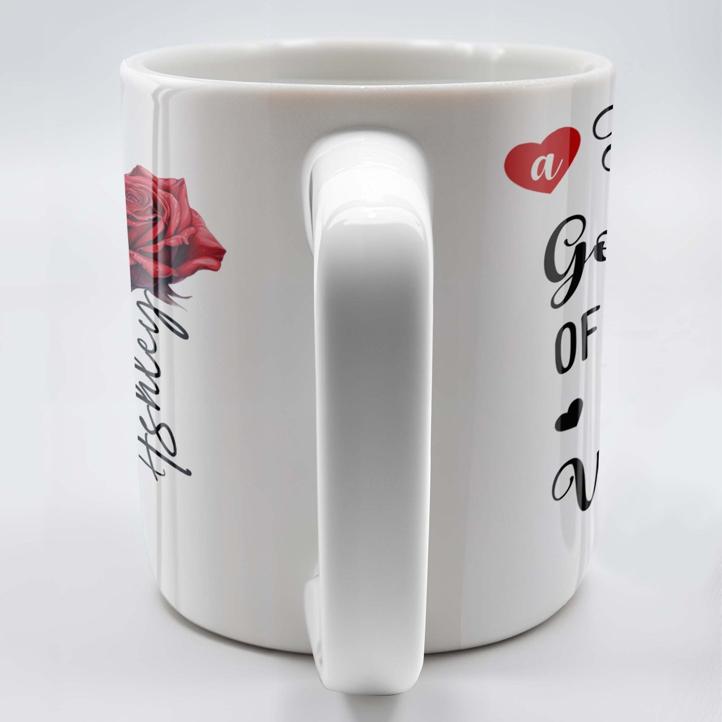 A Friend Is God's Way Of Making Sure We Never Walk Alone Mug With Rose And Pansy - Personalized Custom Coffee Mug - BST140_MG