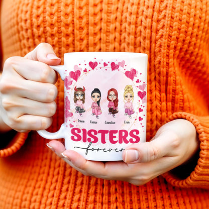Sisters Forever Punch For You Right in The Throat Mug - Personalized Custom Coffee Mug - BST145_MG