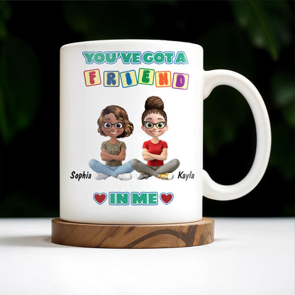 You've Got A Friend In Me, Cartoon Characters and Hearts - Personalized Custom Coffee Mug - BST157_MG