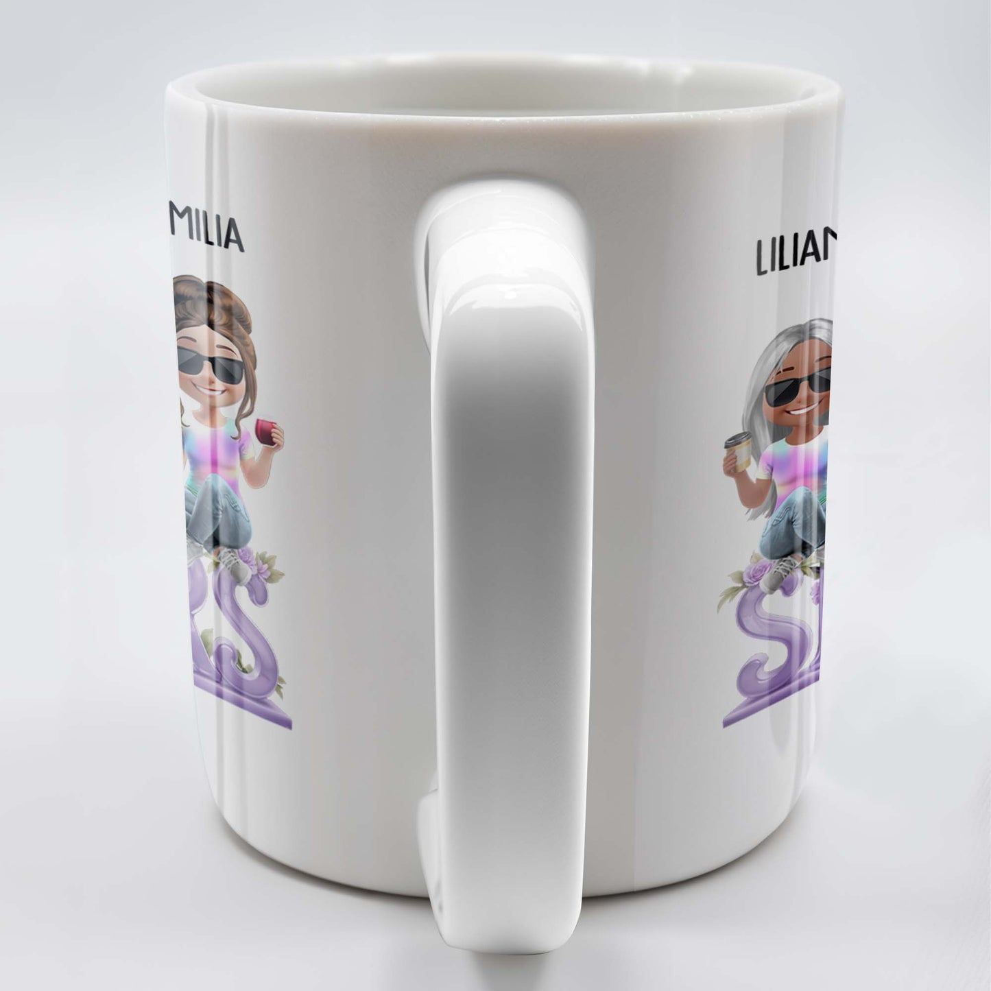 Sisters, Avatars And Flowers - Personalized Custom Coffee Mug - BST160_MG