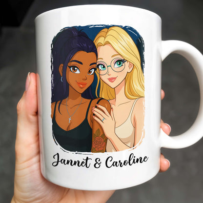 Bestie I'd Punch A B*tch For You Right In The Throat - Personalized Custom Coffee Mug - BST176_MG