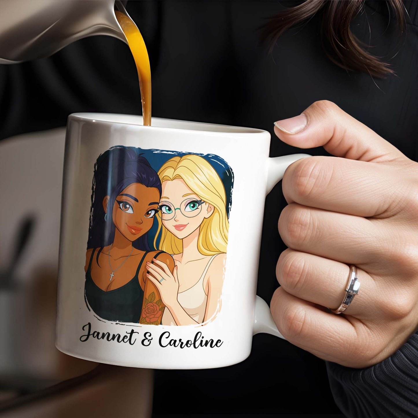 Bestie I'd Punch A B*tch For You Right In The Throat - Personalized Custom Coffee Mug - BST176_MG