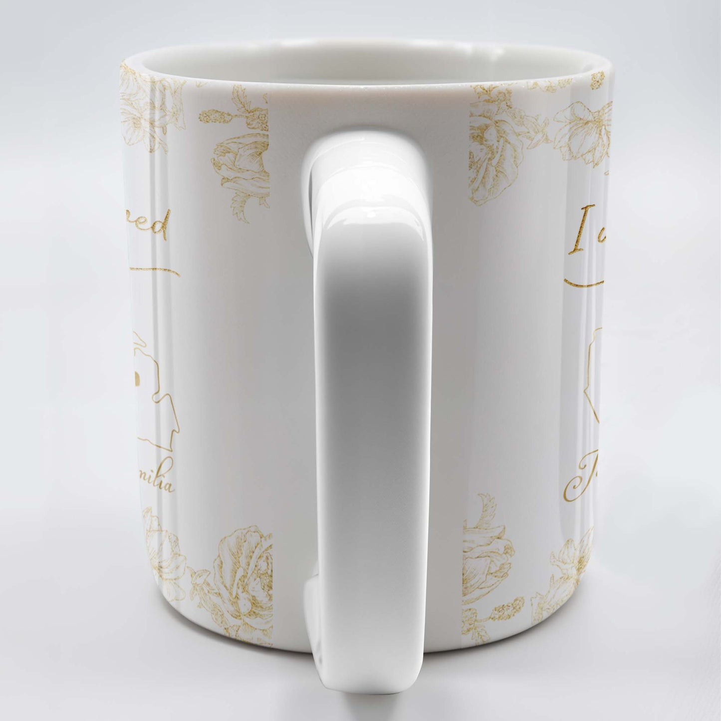 I Wish We Lived Closer With Flowers And Map Design - Personalized Custom Coffee Mug - BST181_MG