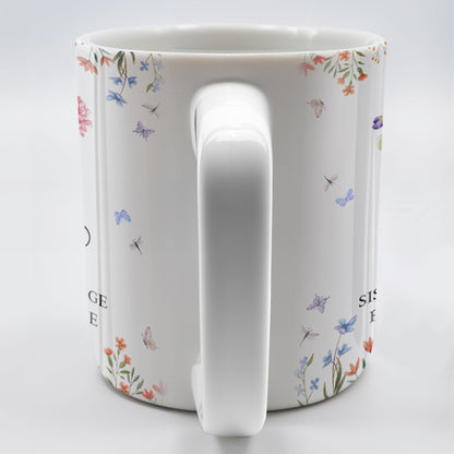 Sisters By Marriage Friends By Choice With Floral Design - Personalized Custom Coffee Mug - BST182_MG