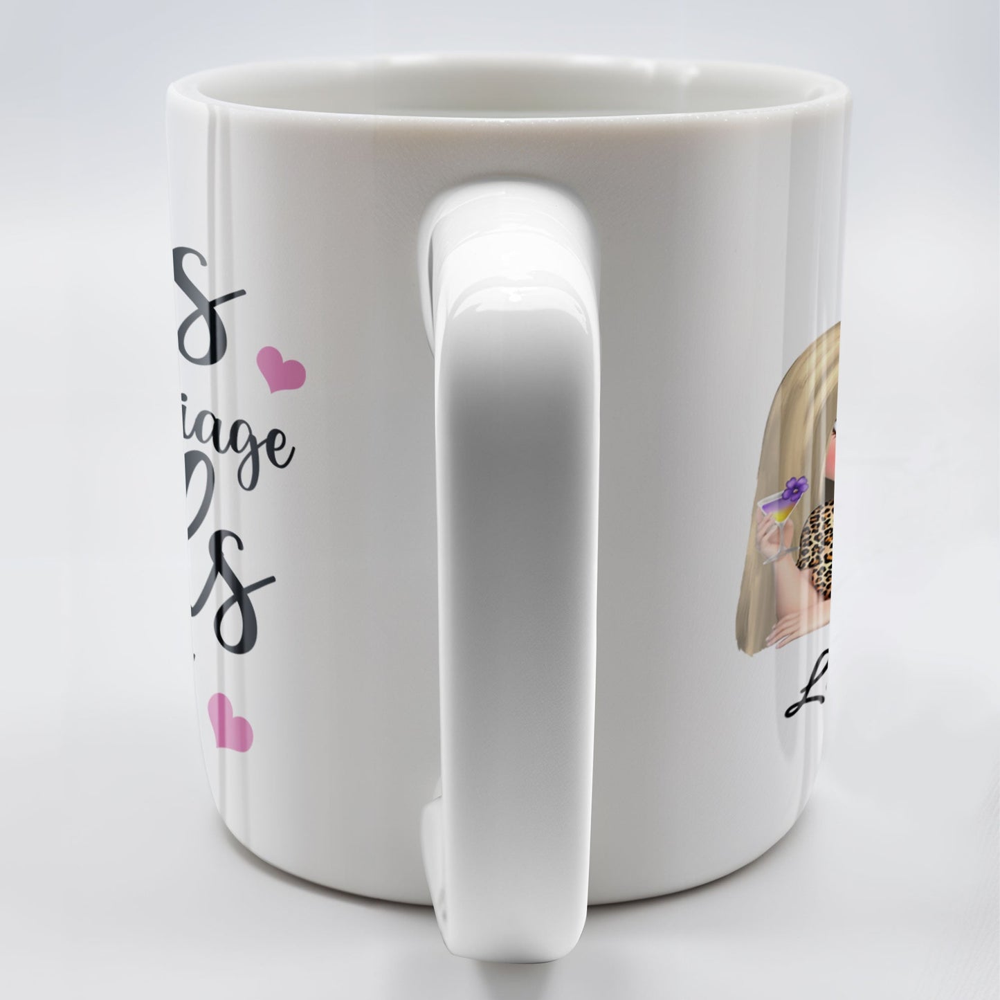 Sisters By Marriage Friends By Choice With Hearts And Floral Drinks - Personalized Custom Coffee Mug - BST184_MG