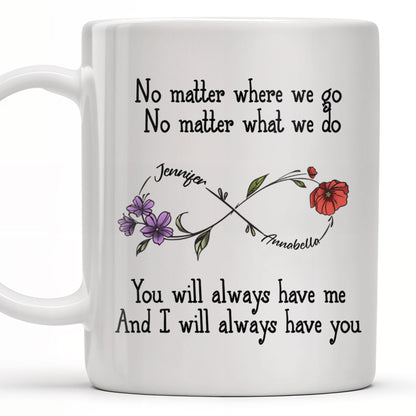 No Matter Where We Go, Flowers And Support - Personalized Custom Coffee Mug - BST186_MG