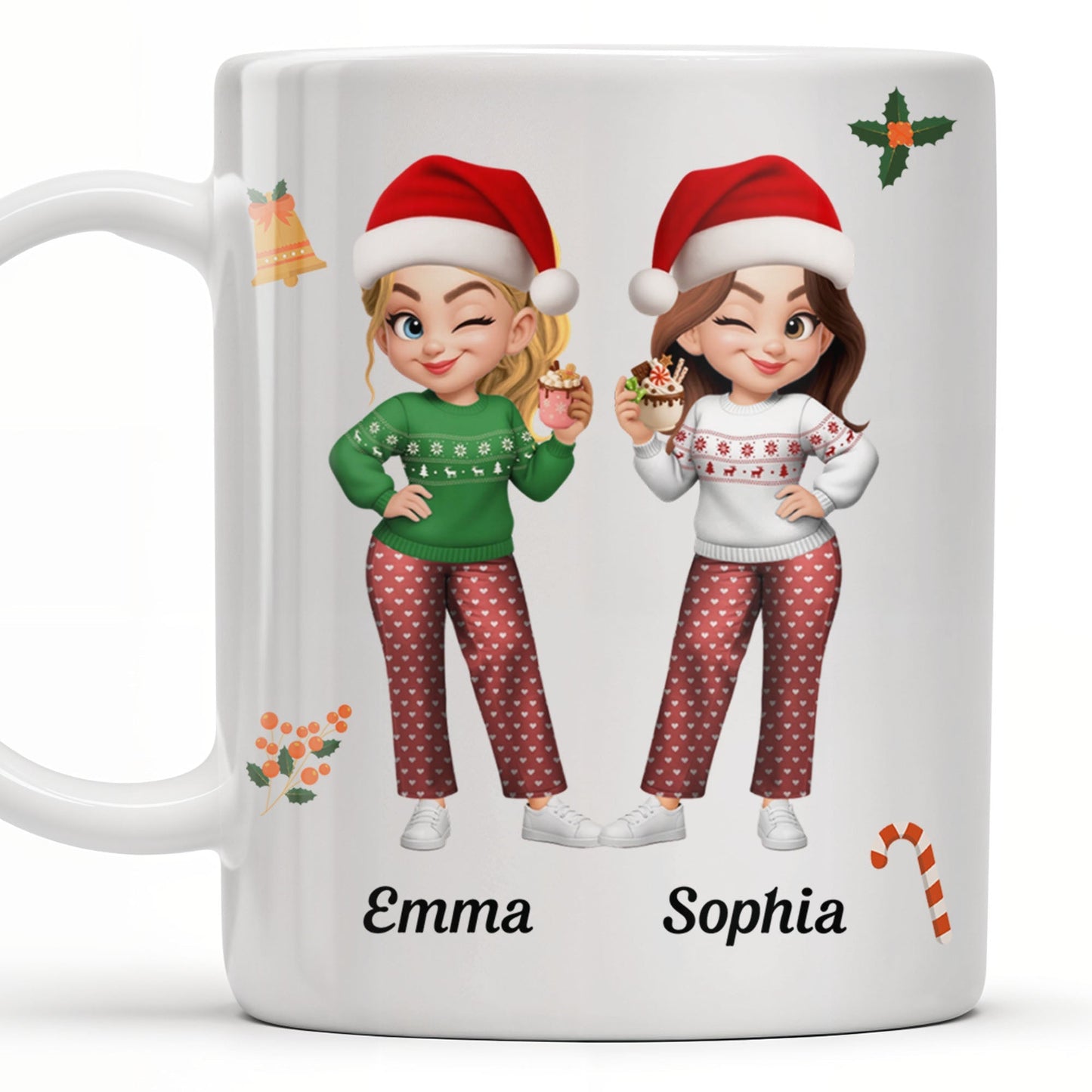 To My Badass Bestie, Thank You For Being My Unbiological Sister - Personalized Custom Coffee Mug - BST318_MG