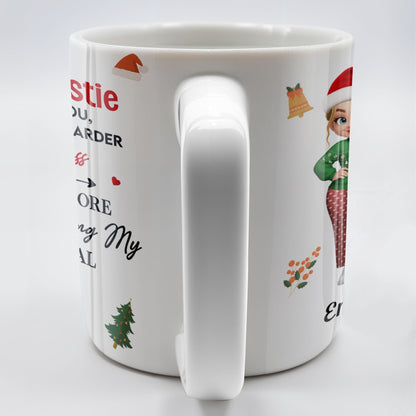 To My Badass Bestie, Thank You For Being My Unbiological Sister - Personalized Custom Coffee Mug - BST318_MG