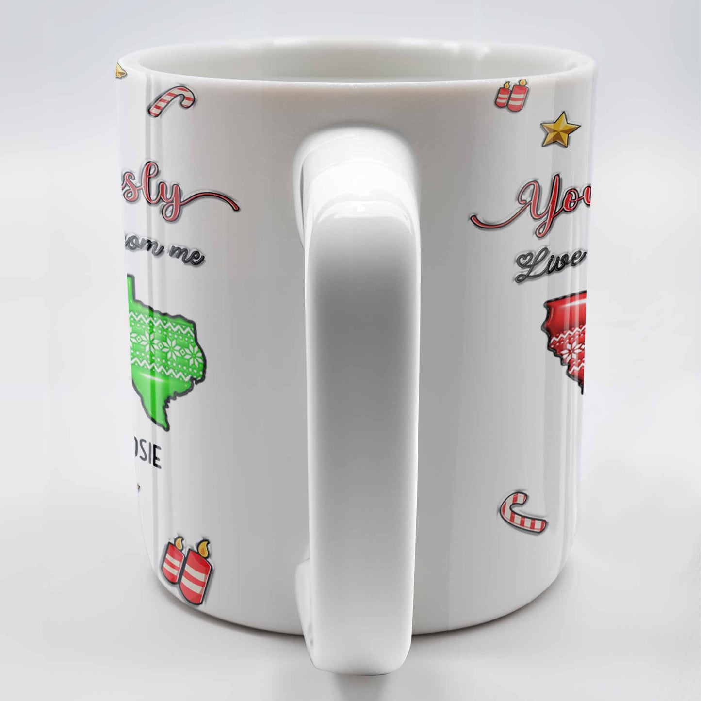 You Seriously Live Too Damn Far From Me, Heart And Maps - Personalized Custom Coffee Mug - BST328_MG