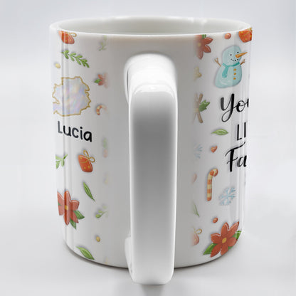 You Seriously Live Too Far, Countries Map And Hearts Design - Personalized Custom Coffee Mug - BST422_MG