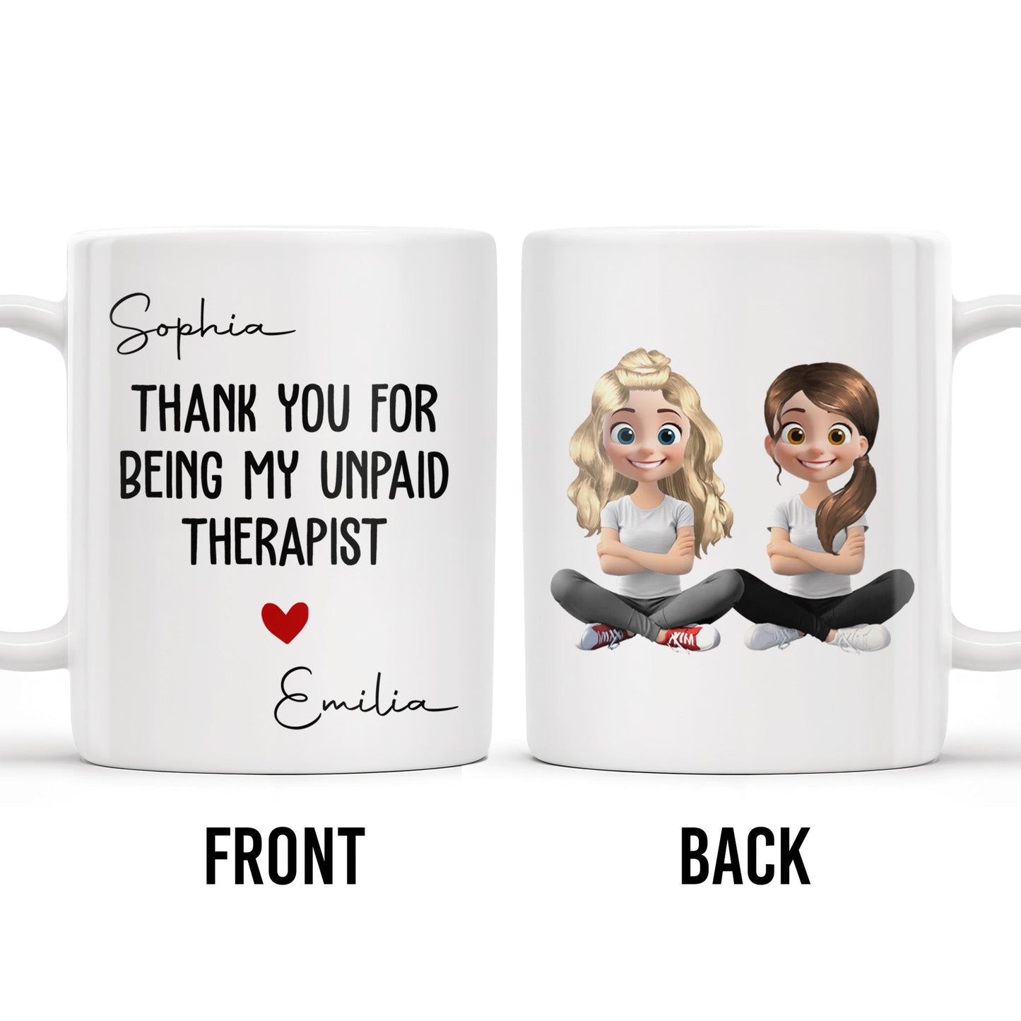 Celebrate Your Unbreakable Bond With Besties Mug - Personalized Custom Coffee Mug - BST454_MG