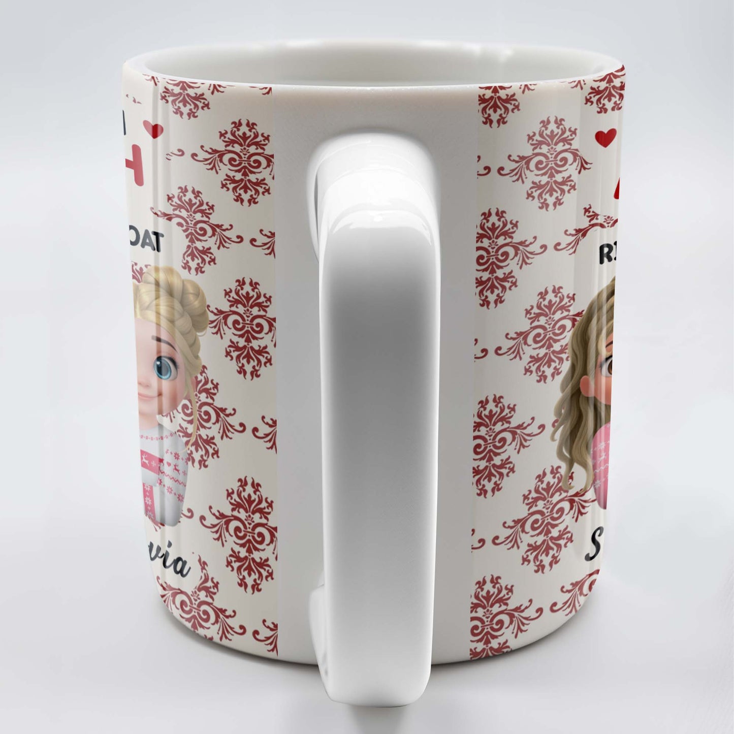 I'd Punch A [Censored] For You, Cartoon Girls With Ice Cream - Personalized Custom Coffee Mug - BST470_MG