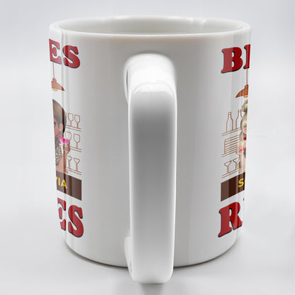 Besties For The Resties, Two Girls Enjoying Drinks - Personalized Custom Coffee Mug - BST489_MG