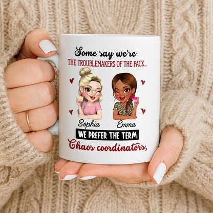 Chaos Coordinators, Cartoon Characters And Hearts - Personalized Custom Coffee Mug - BST494_MG