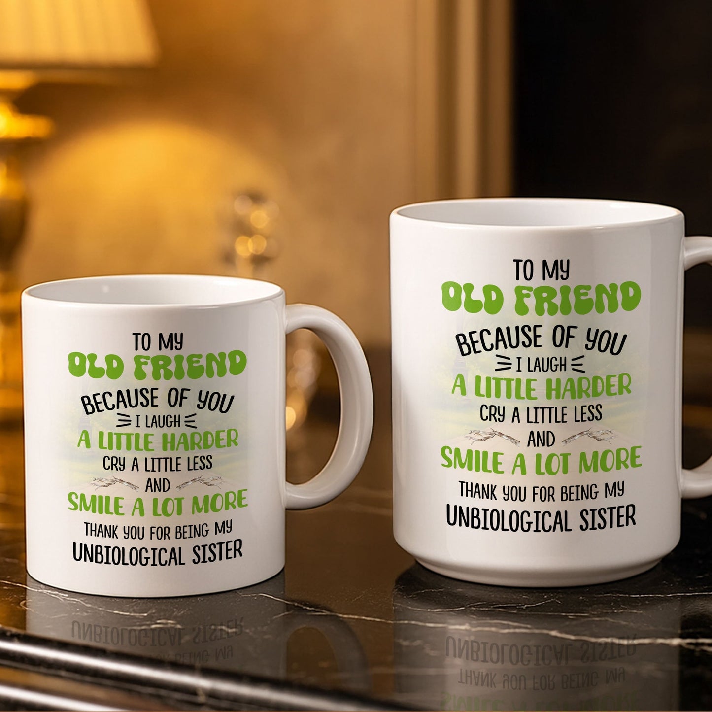 Celebrate Timeless Friendships With Joyful Elderly Women - Personalized Custom Coffee Mug - BST507_MG