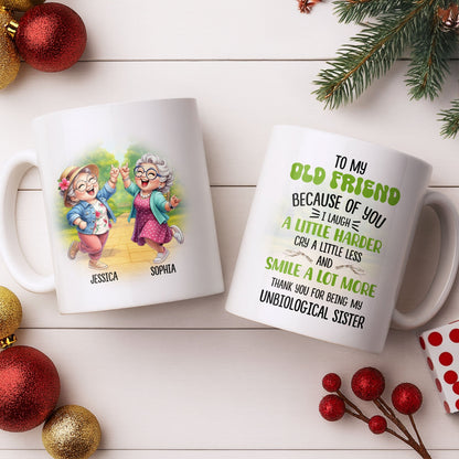 Celebrate Timeless Friendships With Joyful Elderly Women - Personalized Custom Coffee Mug - BST507_MG