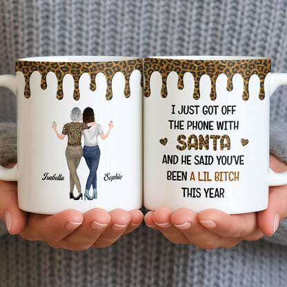 Celebrate Friendship With Stylish Besties Leopard Print - Personalized Custom Coffee Mug - BST508_MG