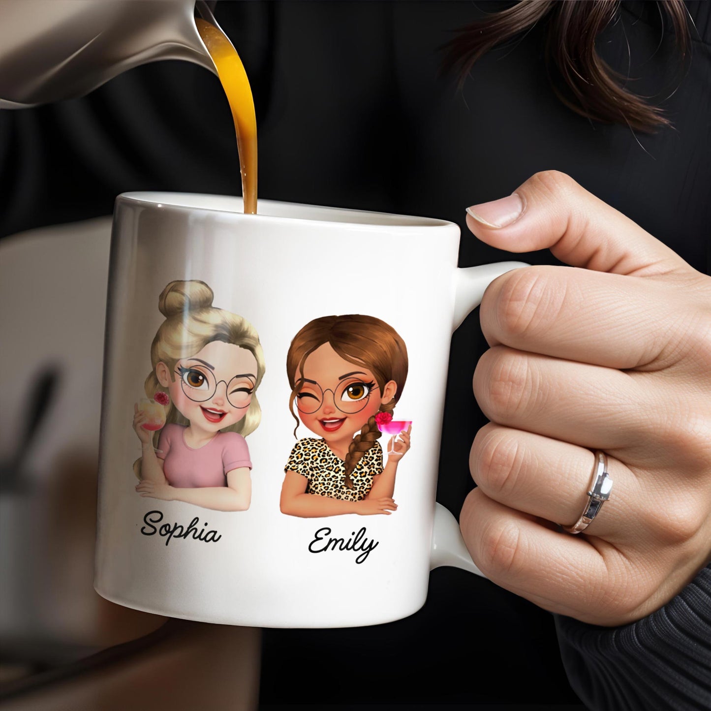 Sisters Always Remember To Pick Each Other Up - Personalized Custom Coffee Mug - BST512_MG