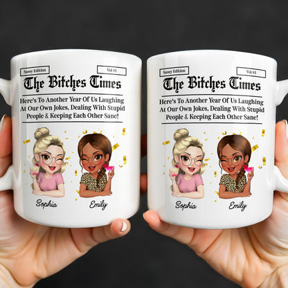 Celebrating Another Year Of Friendship And Laughter - Personalized Custom Coffee Mug - BST521_MG