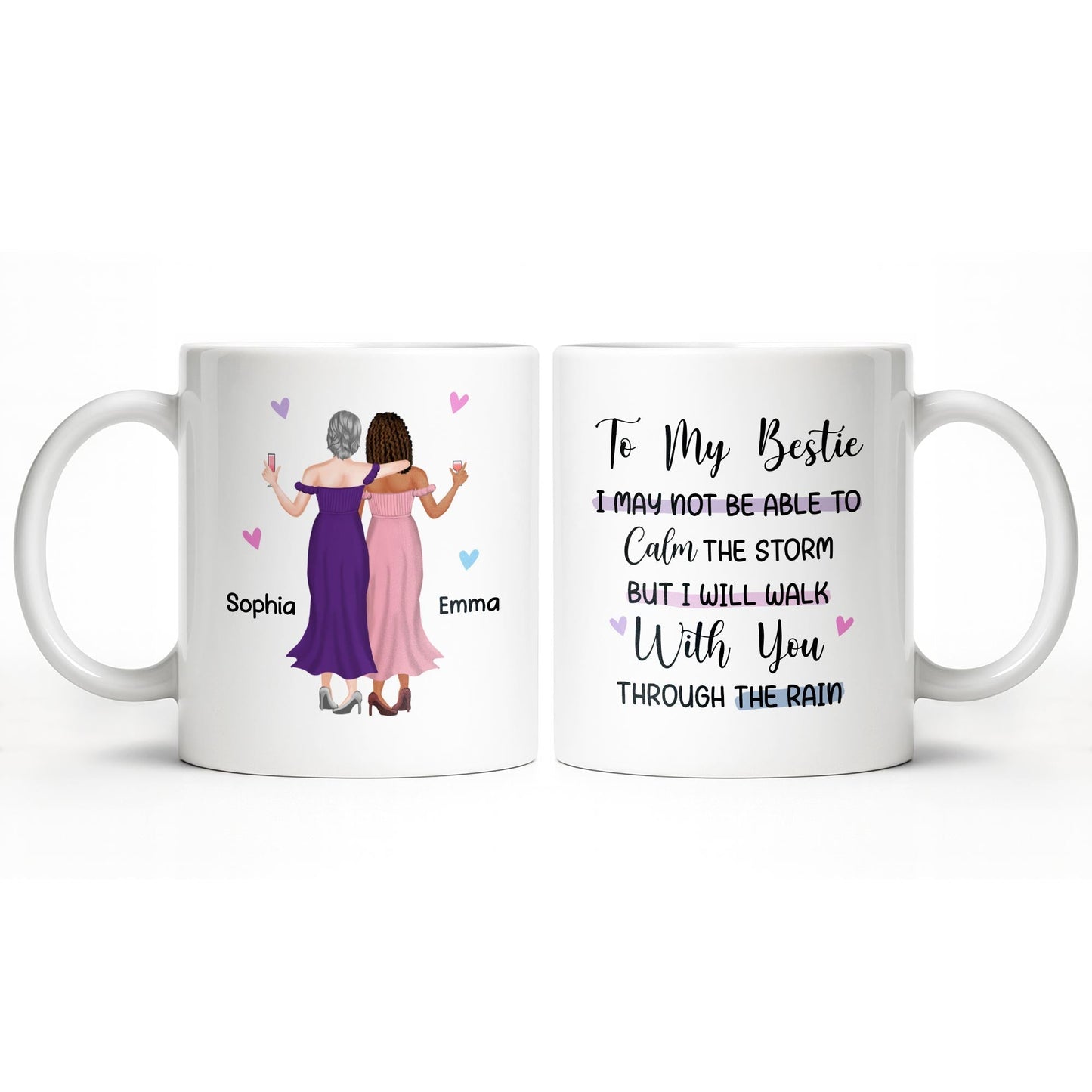 Celebrate Friendship With Elegant Dresses And Toasts - Personalized Custom Coffee Mug - BST522_MG