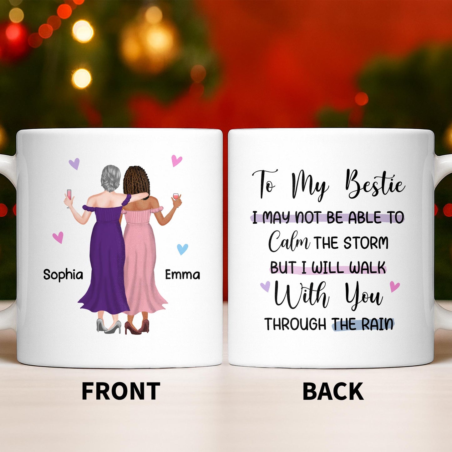 Celebrate Friendship With Elegant Dresses And Toasts - Personalized Custom Coffee Mug - BST522_MG