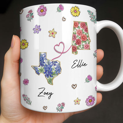 You Seriously Live Too Damn Far From Me, Flowers And Heart - Personalized Custom Coffee Mug - BST538_MG
