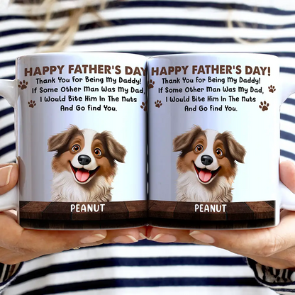 We Would Bite Him In The Nuts - Personalized White Edge-to-Edge Mug
