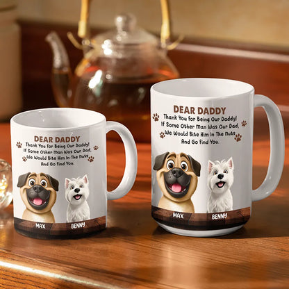 We Would Bite Him In The Nuts - Personalized White Edge-to-Edge Mug