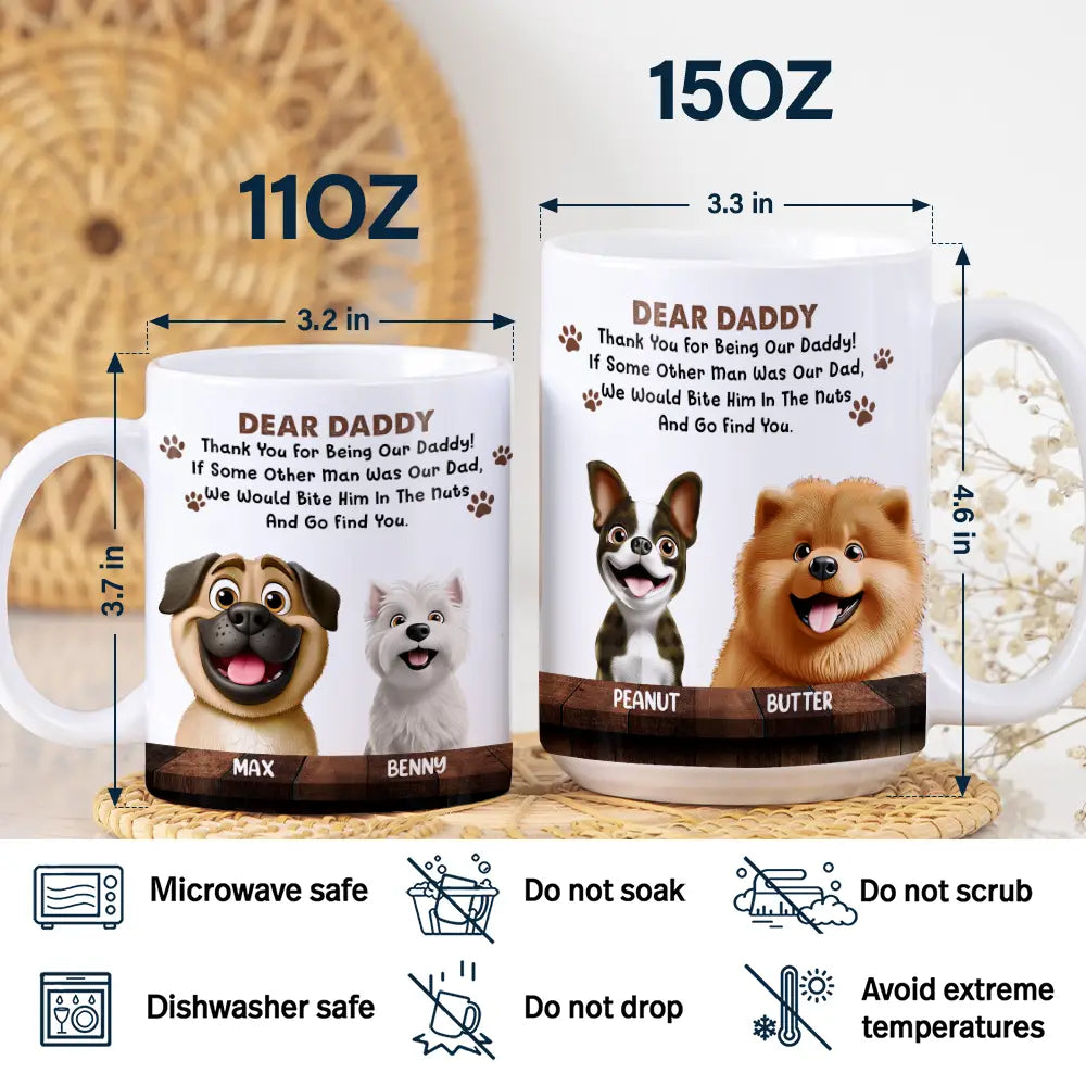 We Would Bite Him In The Nuts - Personalized White Edge-to-Edge Mug