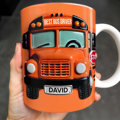 Best Bus Driver Appreciation Gift - Personalized Custom Coffee Mug - BUS001_MG