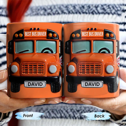 Best Bus Driver Appreciation Gift - Personalized Custom Coffee Mug - BUS001_MG