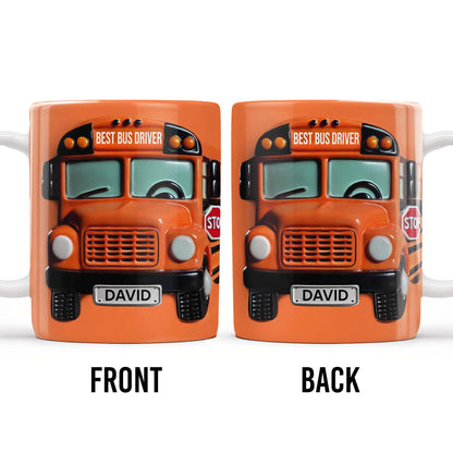 Best Bus Driver Appreciation Gift - Personalized Custom Coffee Mug - BUS001_MG