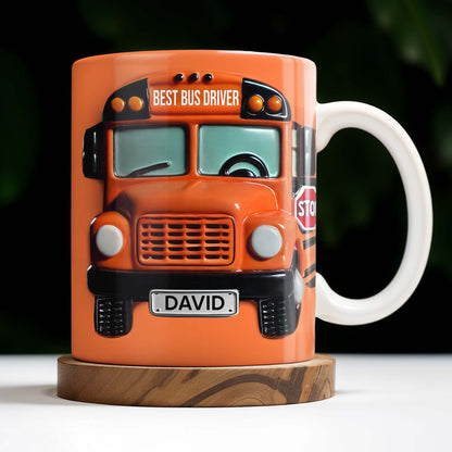 Best Bus Driver Appreciation Gift - Personalized Custom Coffee Mug - BUS001_MG