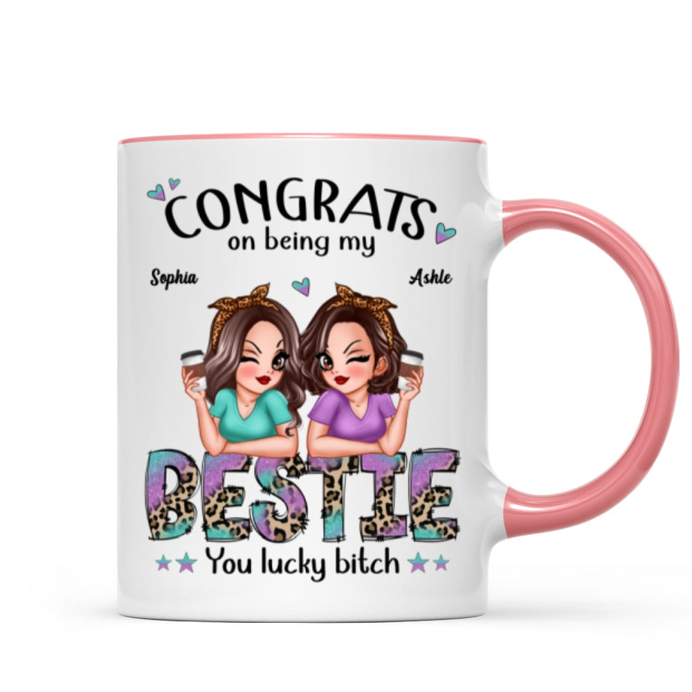 Congrats On Being My Bestie Pretty Sassy Girls Personalized Mug