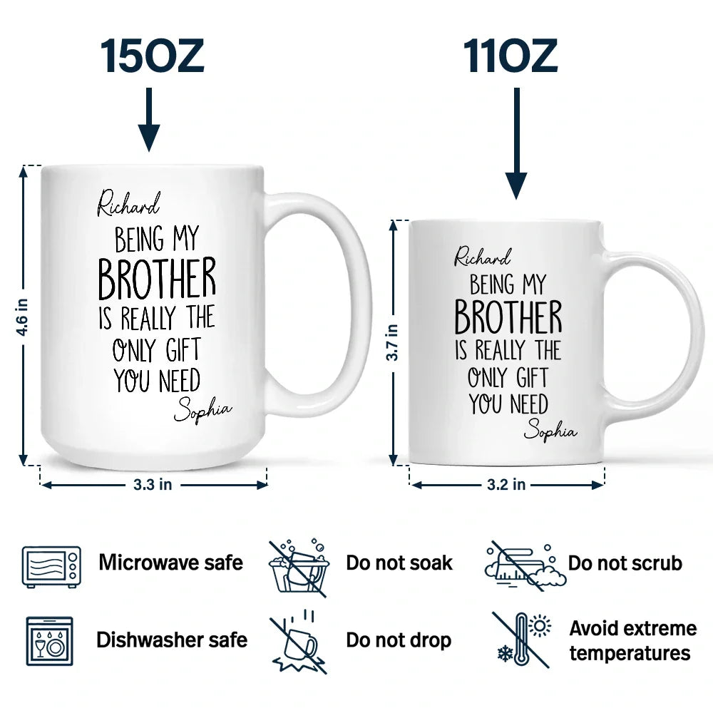 Being My Brother Sister Is Really The Only Gift You Need - Personalized Mug