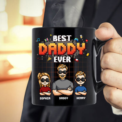 Best Dad Ever - Pixel Style - Personalized Mug