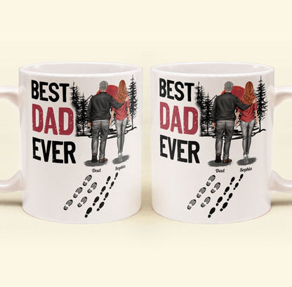 Best Dad Ever - Vintage Dad And Daughter, Son - New Version - Personalized Mug