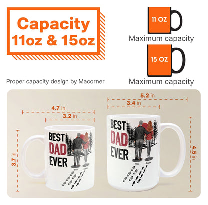 Best Dad Ever - Vintage Dad And Daughter, Son - New Version - Personalized Mug