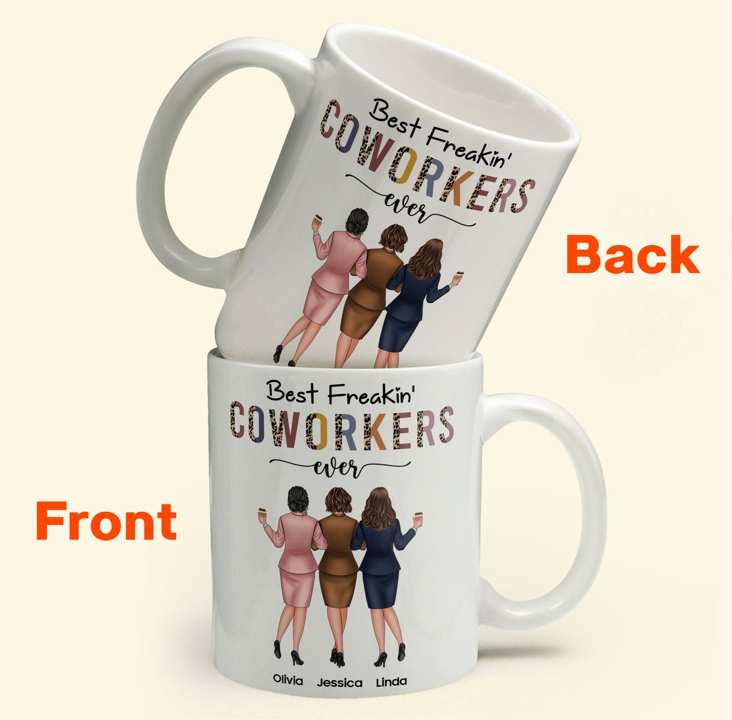 Best Freakin' Coworkers Ever - Personalized Mug