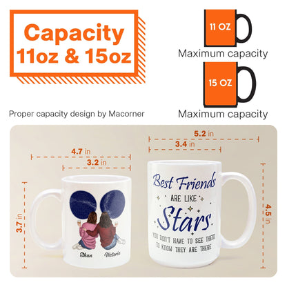 Best Friends Are Like Stars - Personalized Mug
