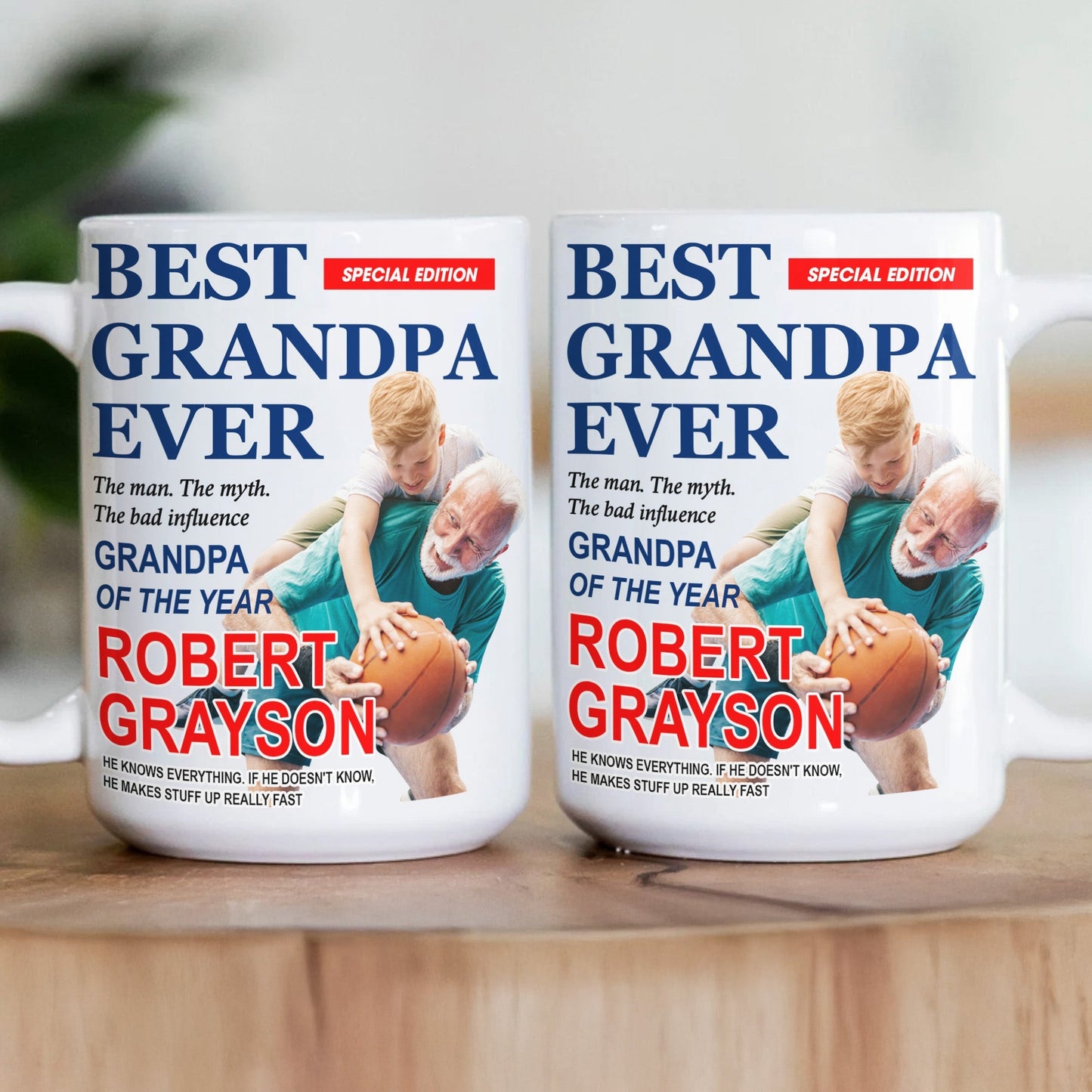 Best Grandpa Ever Special Edition - Personalized Photo Mug