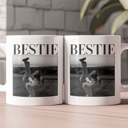 Bestie - Vintage Version - Personalized Photo Mug