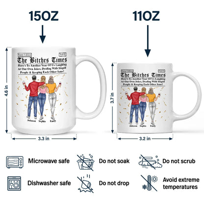Besties Here's To Another Year Of Us Daily News - Personalized Mug
