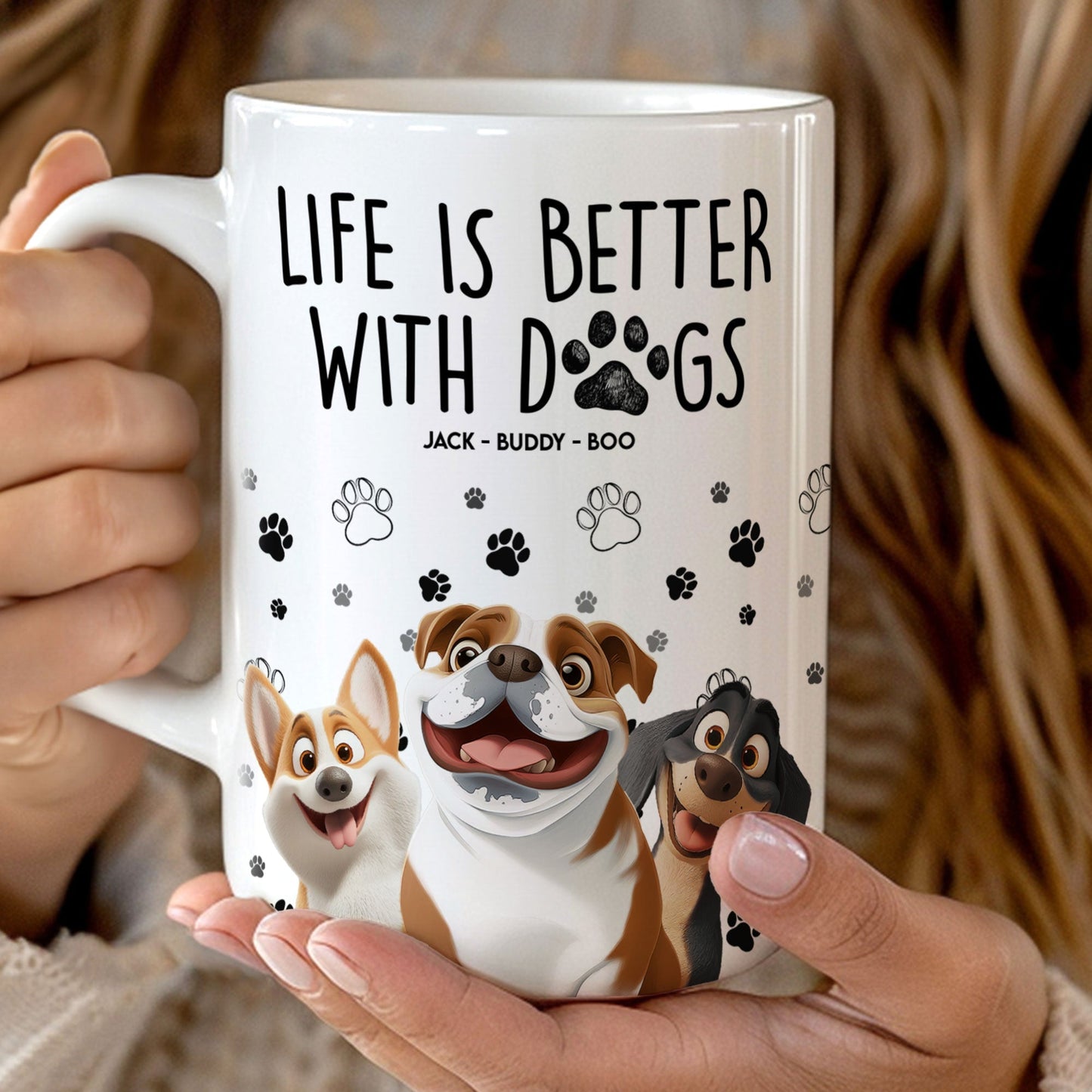 Adorable Dog-Themed Ceramic Mug, Adding Warmth and Joy to Your Day