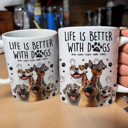 Adorable Dog-Themed Ceramic Mug, Adding Warmth and Joy to Your Day