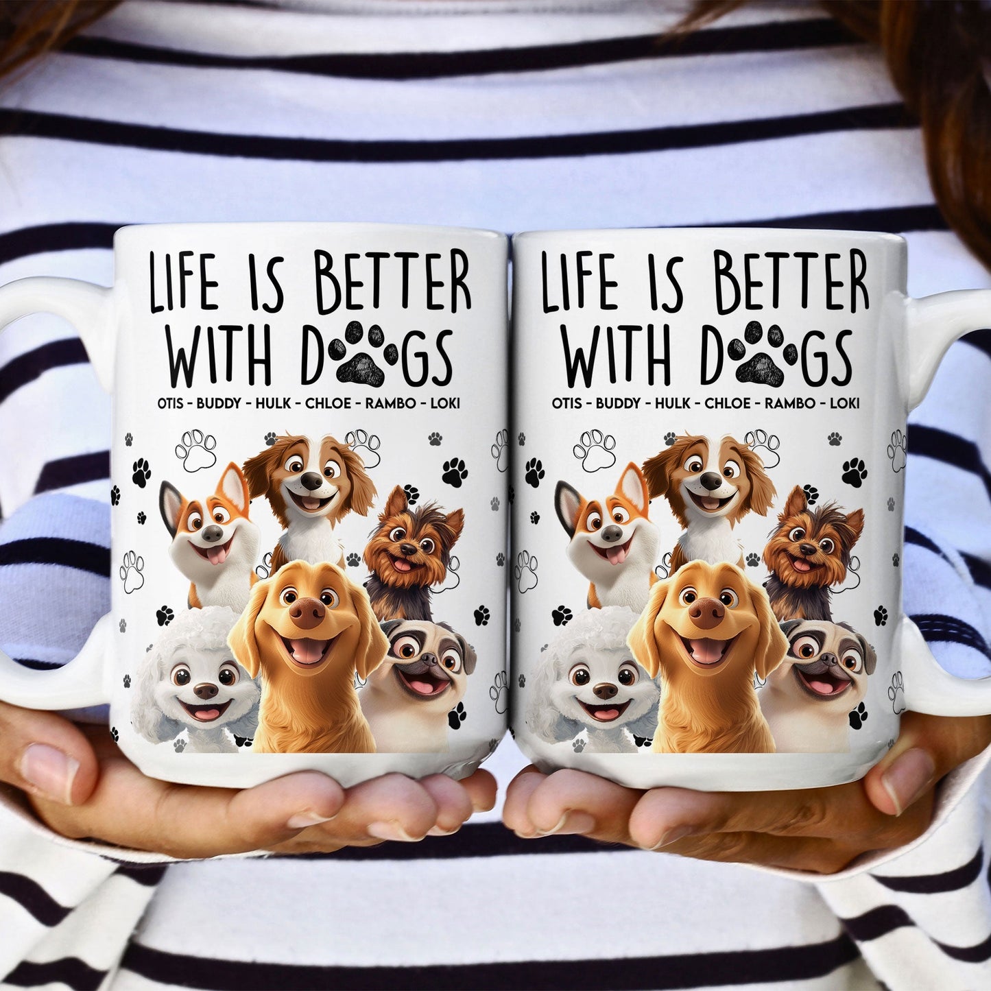Better With My Dogs - Personalized Mug