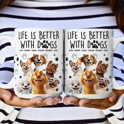Adorable Dog-Themed Ceramic Mug, Adding Warmth and Joy to Your Day