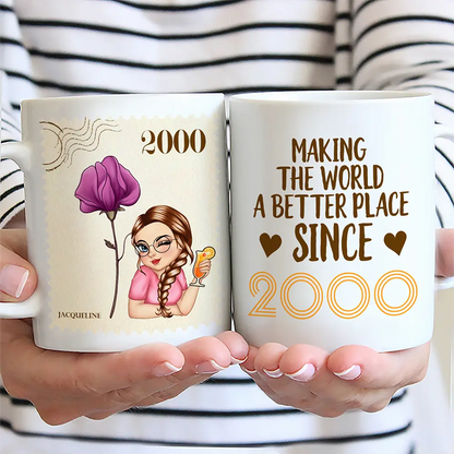 Birth Month Flowers Bloom Making The World A Better Place - Personalized Mug