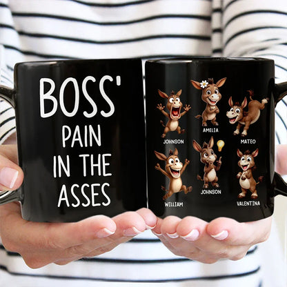 Boss' Little Trouble 3D Effect Funny Donkey - Personalized Mug